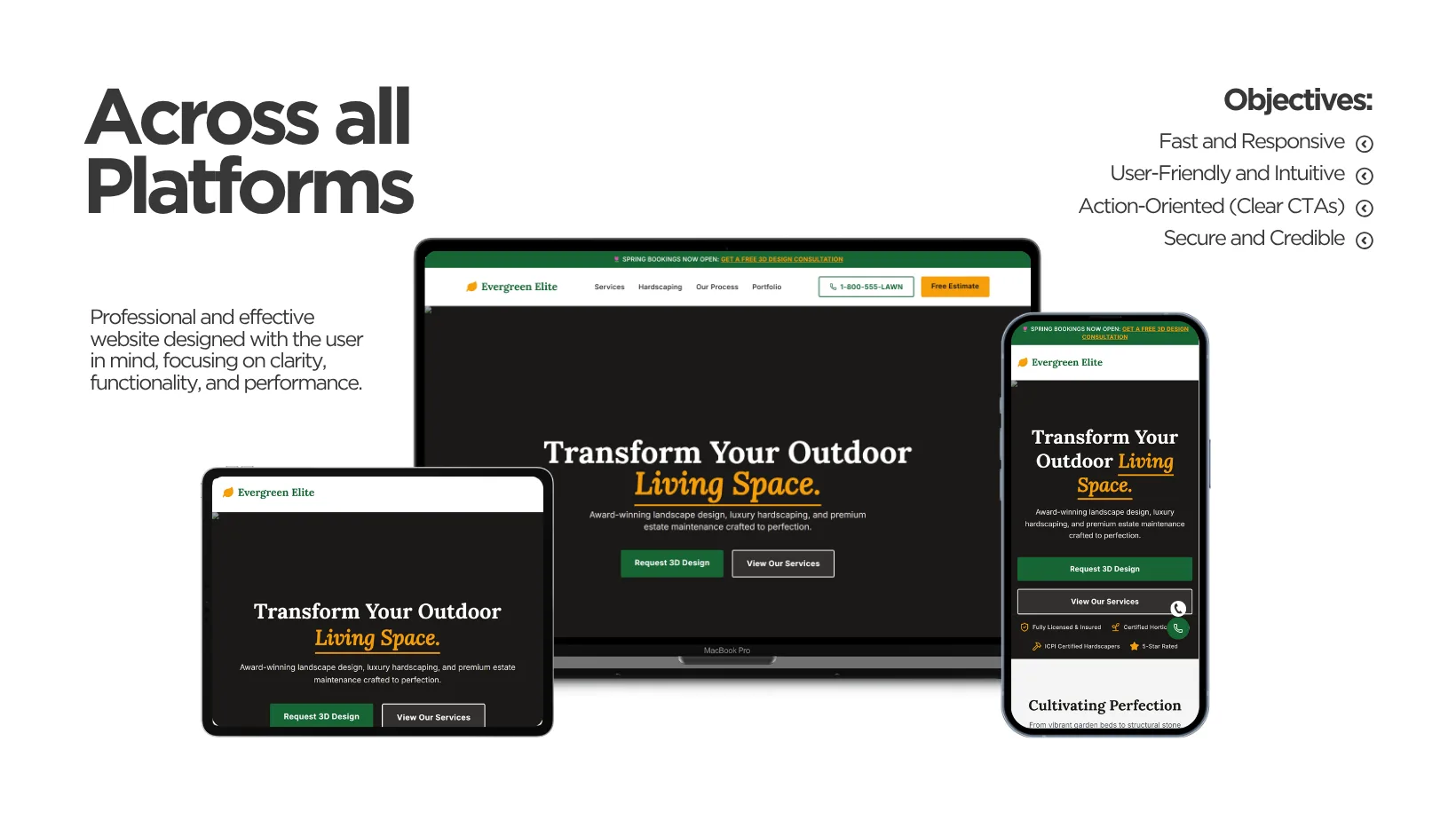 Clear Service Positioning Home services website services mockup example two